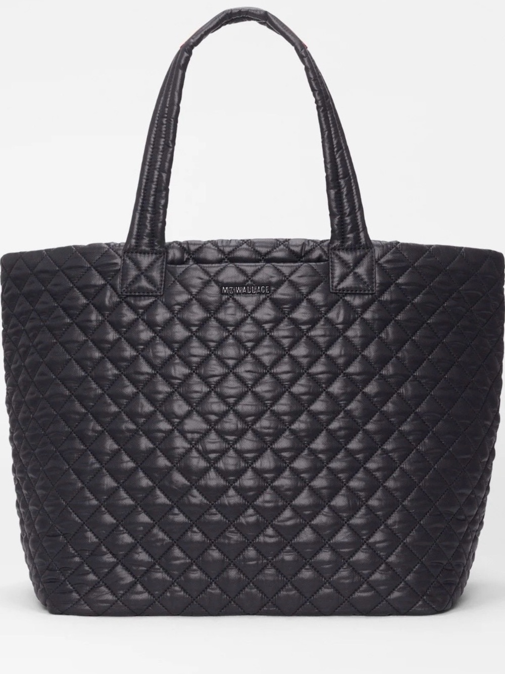 MZ Wallace Black Quilted Metro Tote with Top Handles and Shoulder Strap - Picture 2 of 8